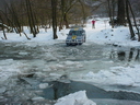 Toudy-prechod cez zamrznutú rieku