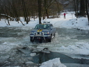 Toudy-prechod cez zamrznutú rieku